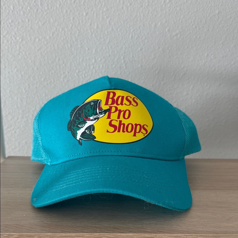 Bass Pro Shops Teal Cap with Yellow Logo